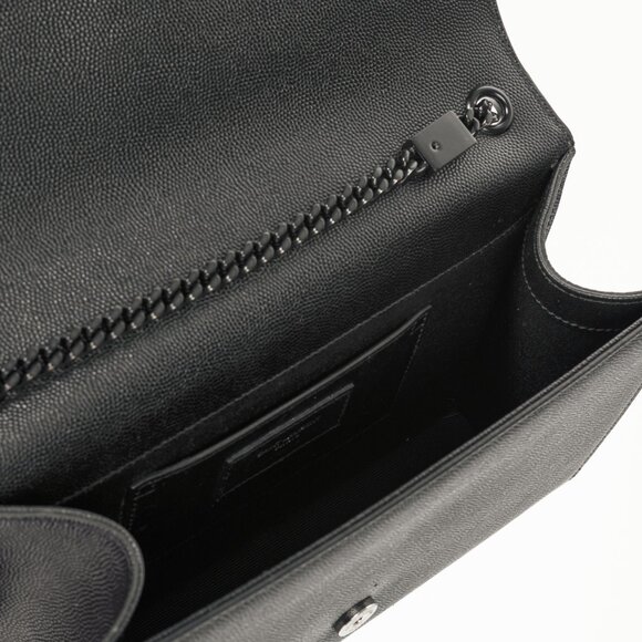 Saint Laurent Kate Medium Nero Grain de Poudre Embossed-Leather Shoulder Bag - Picture 11 of 12